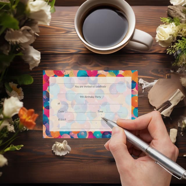 Thumbnail 3 de 9th Birthday Party Invitations Kids 36 Pack