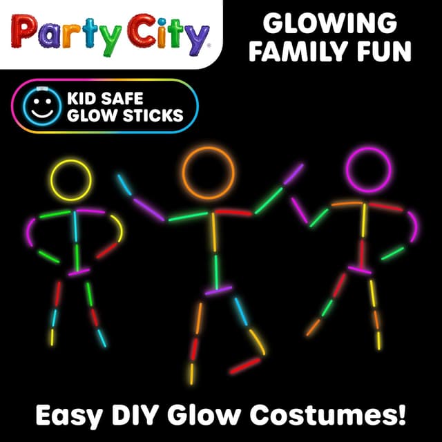 Thumbnail 4 de Party City 300 Glow Sticks Bulk Pack 8" glow sticks 🎉