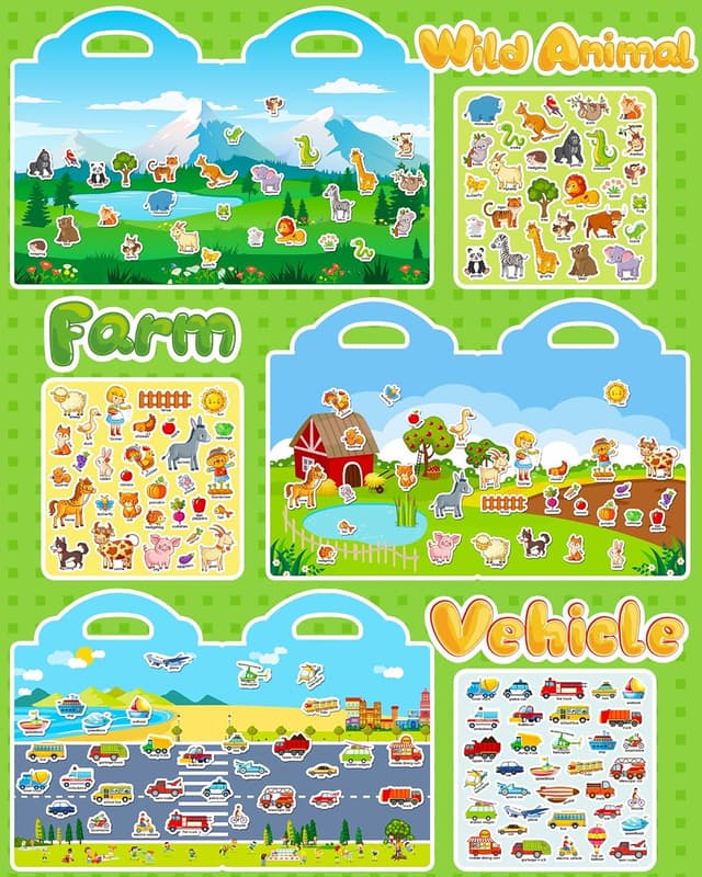 Thumbnail 3 de Walenced Reusable Sticker Book for Toddlers 🎨