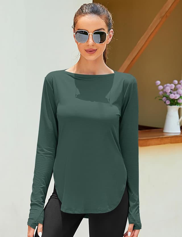 Detalle de ZHENWEI Women’s Long Sleeve Sun Shirt (UPF 50+) for Workout, Golf, Hiking & Outdoor Days