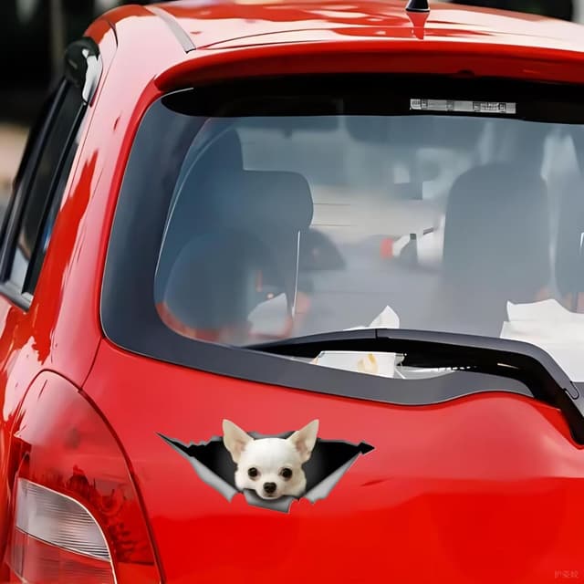 Detalle 2 de Chihuahua Autoaufkleber 18 cm