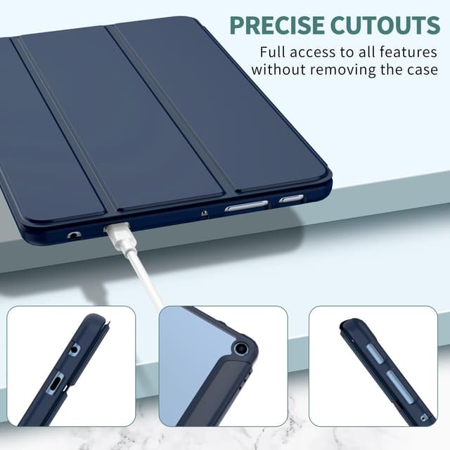 Detalle 1 de Mansiruyi 10.1-inch Tablet Case (Prussian Blue) with Auto Sleep/Wake Stand