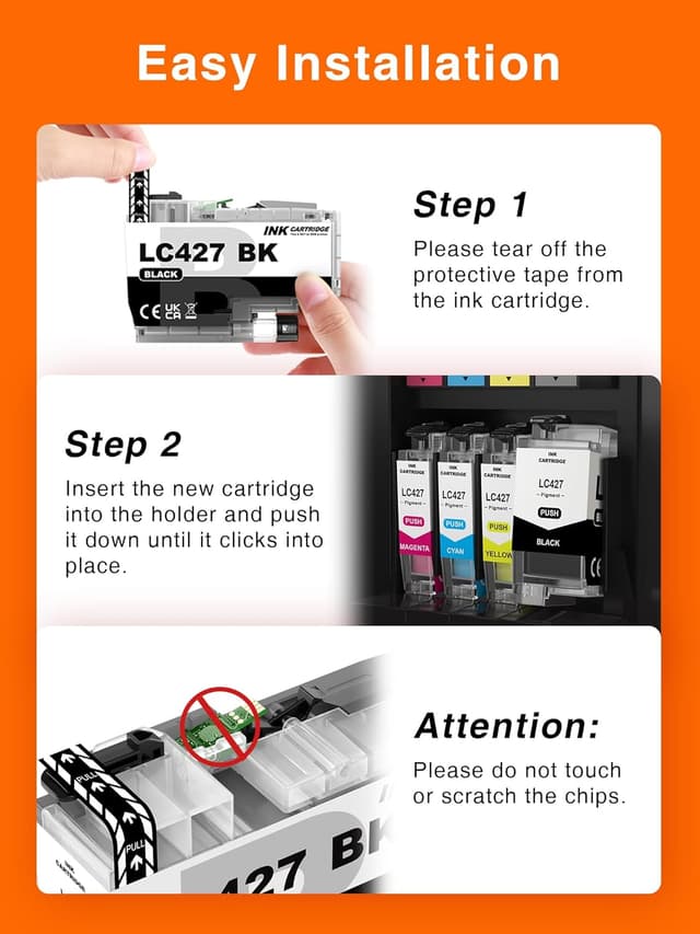Detalle de Kuva LC427 set cartucce d’inchiostro compatibili Brother LC427XL per MFC-J5955DW, MFC-J6955DW, MFC-J6957DW e HL-J6010DW