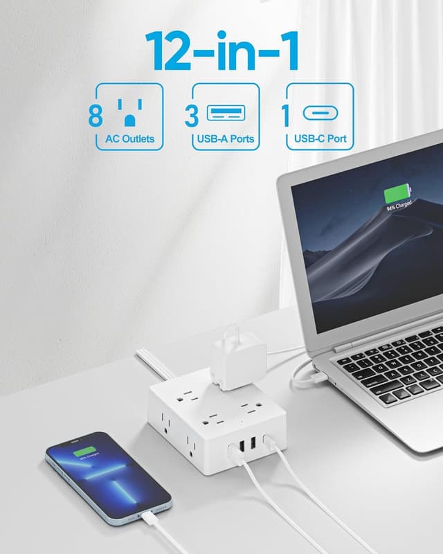 Detalle 2 de Olcorife Surge Protector Power Strip 20ft