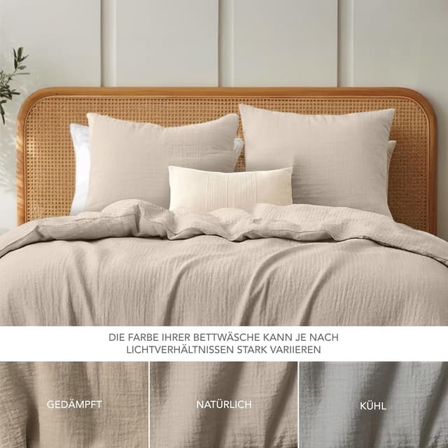 Thumbnail 4 de Dreamzie Musselin Bettwäsche 220x240 cm