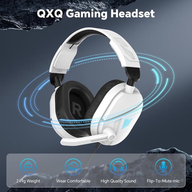 Detalle de Cuffie Gaming Cablate Stereo Bass Deep con microfono Flip-to-Mute e LED RGB, jack 3.5 mm + USB