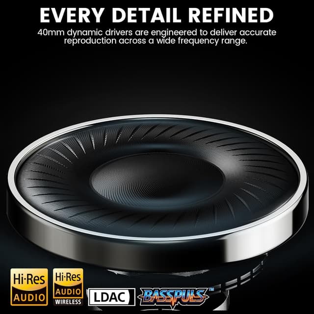 Detalle 2 de 1Mii Y8+ Noise Cancelling Headphones 100H