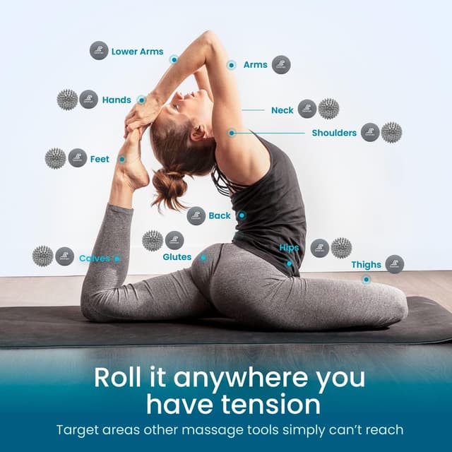 Thumbnail 4 de Beenax Lacrosse & Spiky Massage Ball Set 8cm