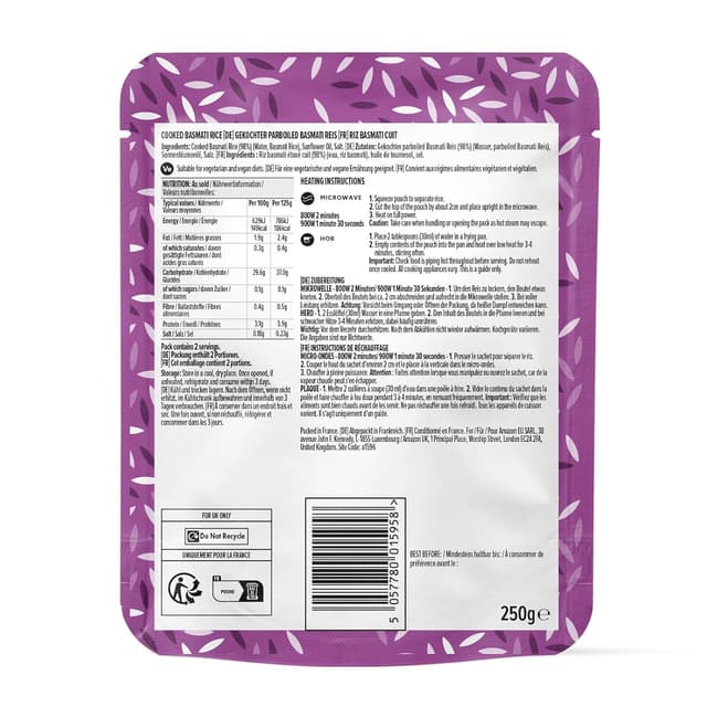 Thumbnail 2 de By Amazon Basmati Reis 250 g