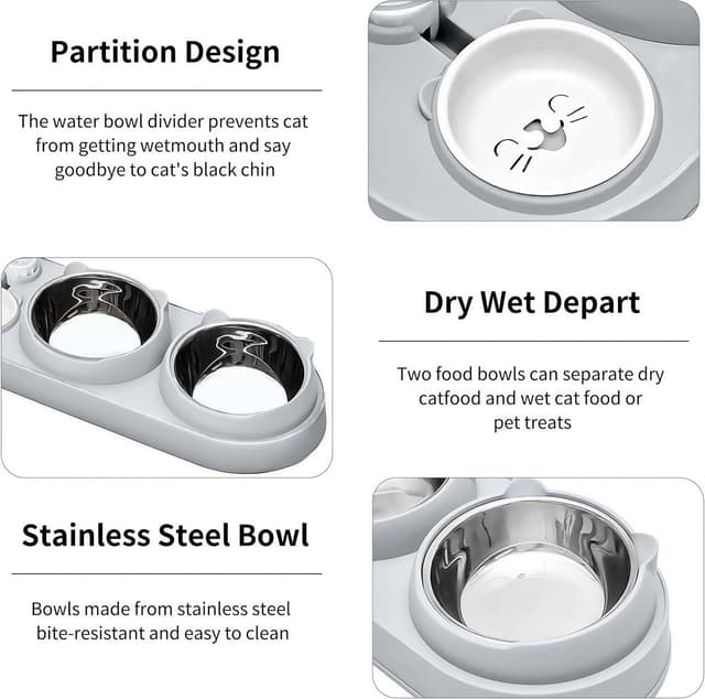 Detalle 2 de Marchul Gamelle 3 en 1 pour chat 15°