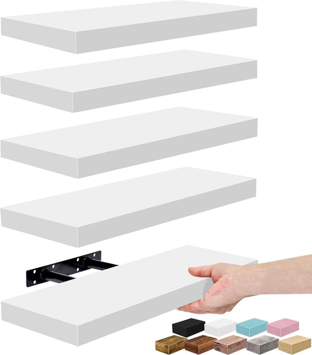 Detalle de Sorbus Wall Floating Shelves 5 Pack