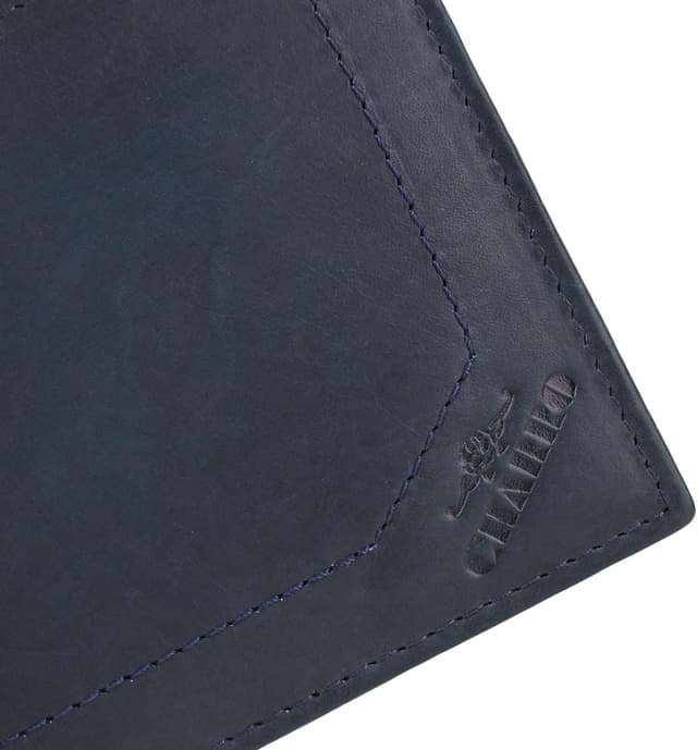 Detalle de CHARRO Portefeuille homme en cuir véritable classique avec porte-monnaie et coffret cadeau