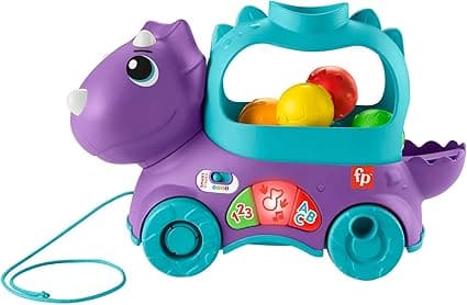 Detalle de Fisher-Price Dinosaurio de Arrastre con Luces y Sonidos 🦖