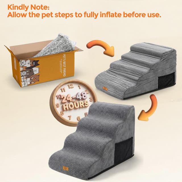 Detalle 2 de Masthome Dog Ramp 4-step Foam Steps