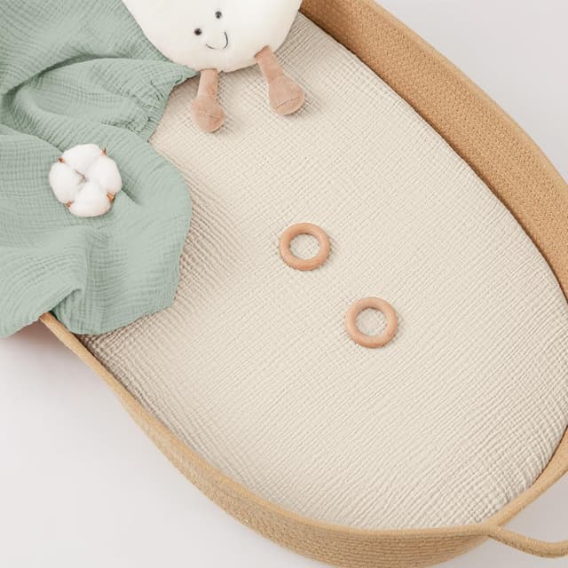 Thumbnail 3 de Susurration Musselin Spannbettlaken 90x50 cm