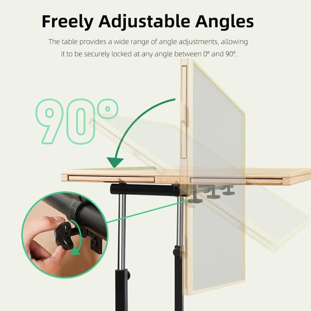 Detalle 2 de ALL4JIG 1500-Piece Puzzle Table with Legs and Wheels, Wooden Jigsaw Puzzle Table with 4 Drawers & Cover