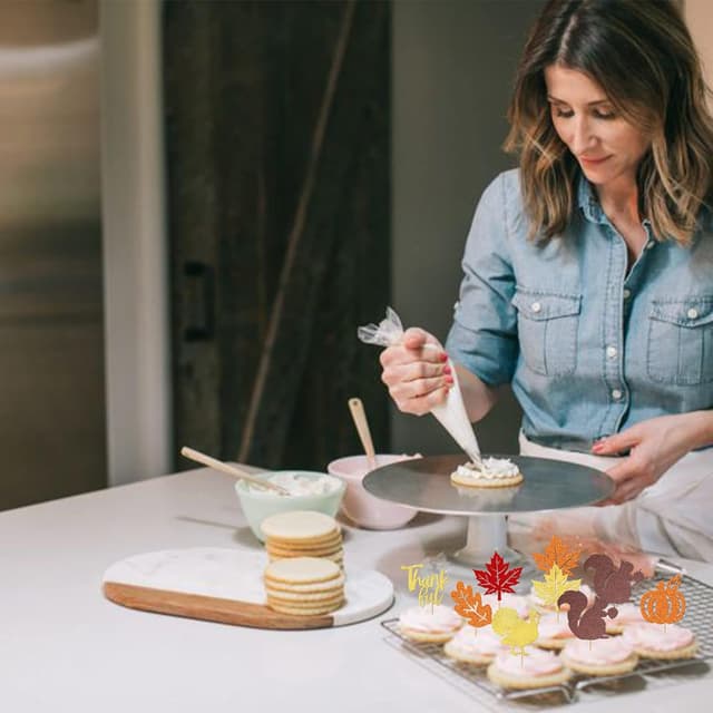 Thumbnail 3 de Glitter cupcake toppers 24 pack