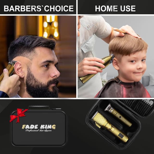 Detalle de FADEKING Professional Hair Clippers with LCD Display ⚙