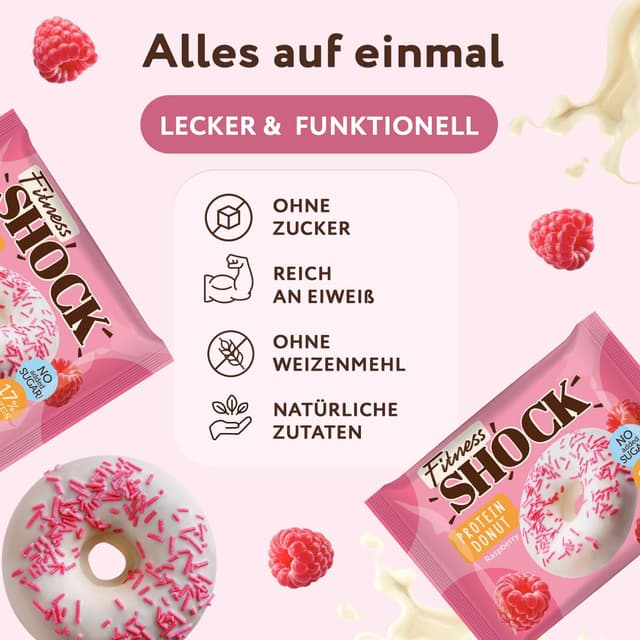 Detalle 2 de FitnesSHOCK Protein Donut 12 g Eiweiß