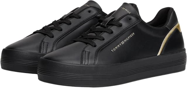 Detalle 2 de Tommy Hilfiger Baskets vulcanisées en cuir pour femme Foxing