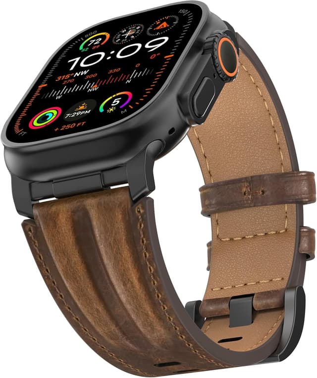 Detalle de Bouixel Leather Strap for Apple Watch 49mm