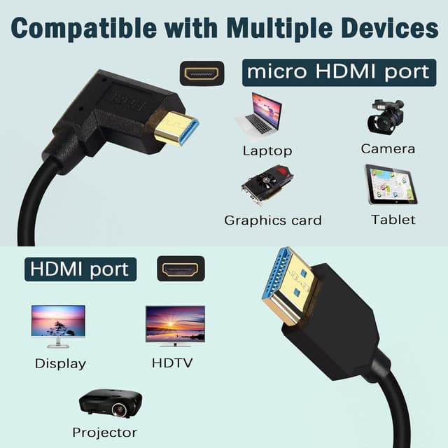Thumbnail 6 de Micro-HDMI zu HDMI Kabel 0,3 m 8K