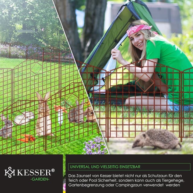 Thumbnail 3 de KESSER® Valla de Jardín para Estanque con Arco, Set de 10 🏡