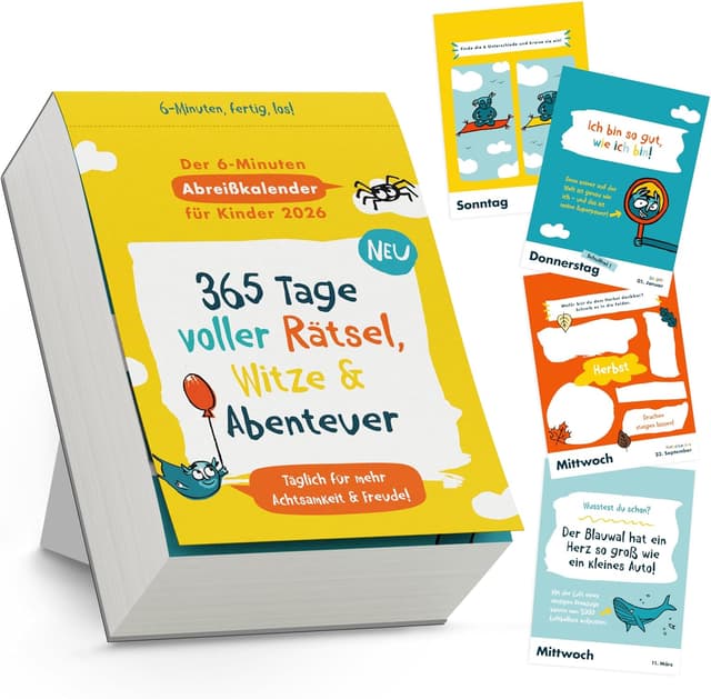Detalle de 6-Minuten Abreisskalender 2026 Kinder 365 📅