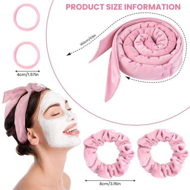 Detalle de BUTBU 5er-Set Heatless Curls: Lockenwickler über Nacht ohne Hitze (rosa)