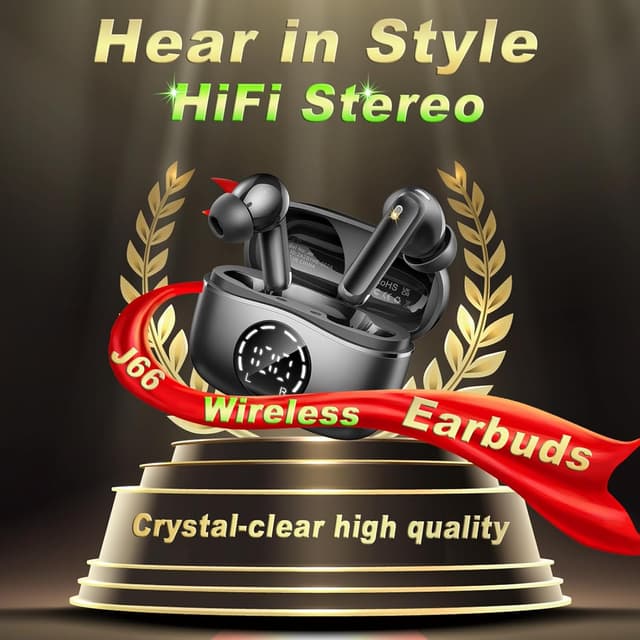 Detalle 2 de 2026 Wireless Earbuds (Bluetooth 5.4) with ENC noise cancelling and IP7 waterproof