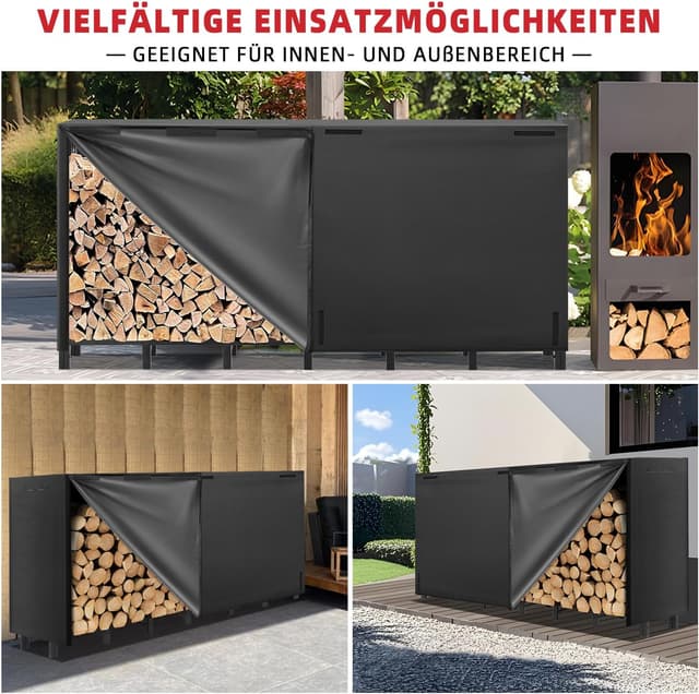 Detalle 2 de Kendane Kaminholzregal 8FT 242x39,5x100 cm