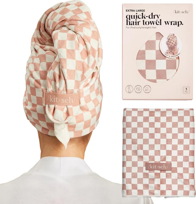 Detalle de Kitsch XL microfiber hair towel wrap