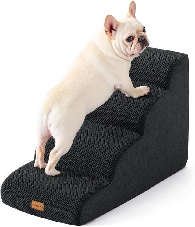 Detalle de Gardner Pet Scala per Cani Piccoli 50 cm, 4 gradini: rampina in schiuma antiscivolo e impermeabile