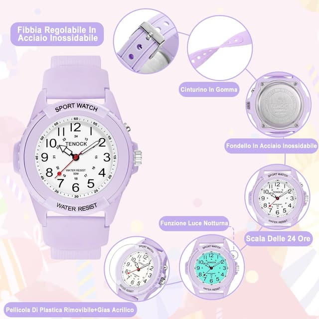 Thumbnail 6 de TENOCK Orologio da polso sportivo donna impermeabile 50 m