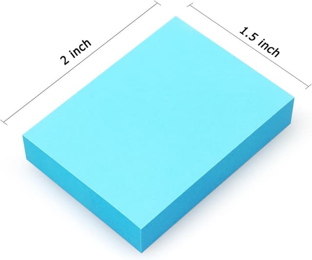 Detalle 2 de 24 Pads Mini Sticky Notes (1.5 × 2 inch / 38 × 51 mm) Bright Colours, removable adhesive notes