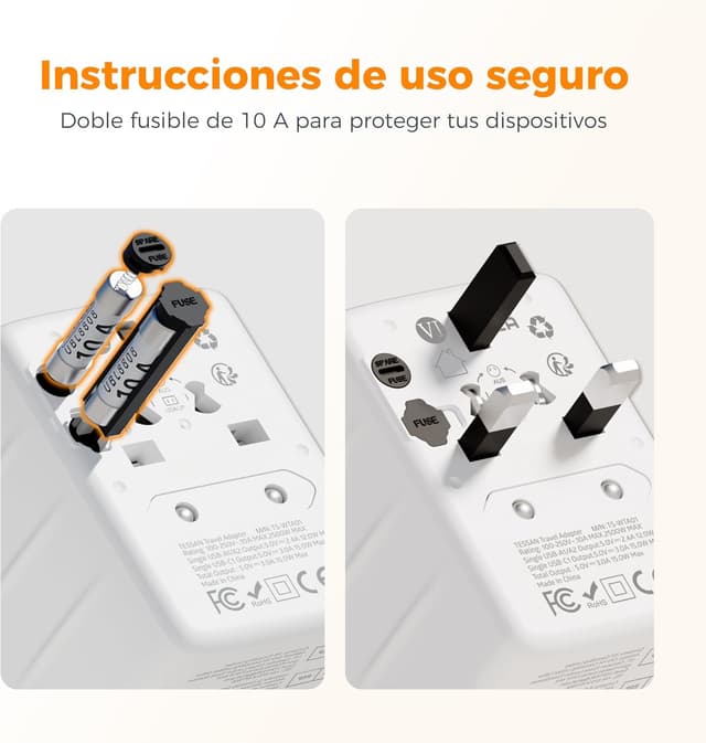 Thumbnail 4 de TESSAN Adaptador Universal viaje 4 en 1