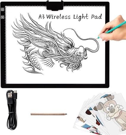 Imagen de TOHETO A3 Mesa de Luz Recargable con Soporte y Clip 🔆 en OfertitasTOP