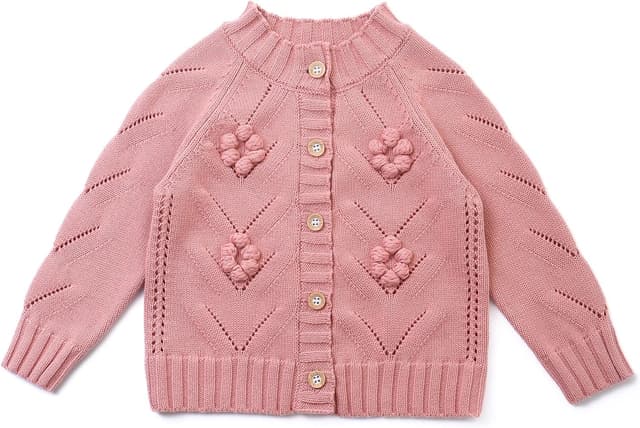 Detalle de Cotton baby cardigan with florals