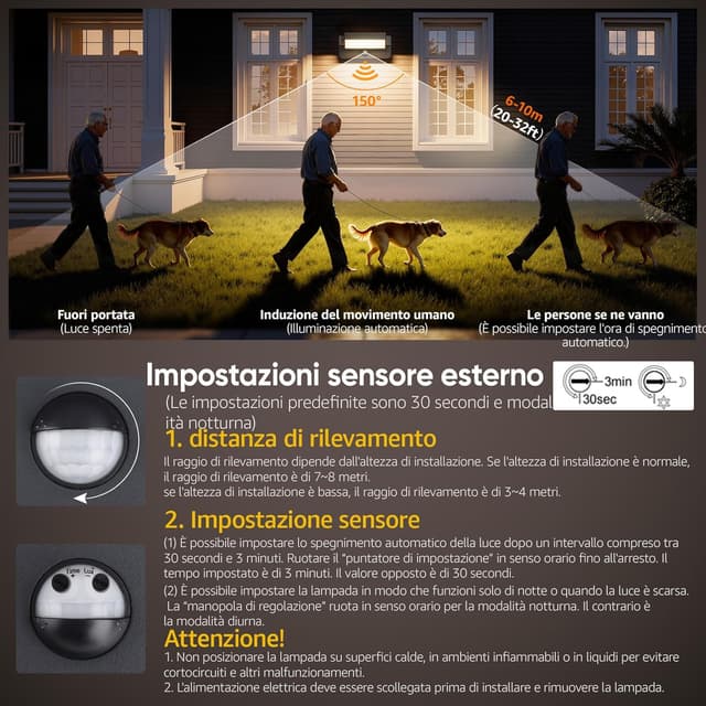 Detalle 2 de Aipsun 24W applique LED con sensore