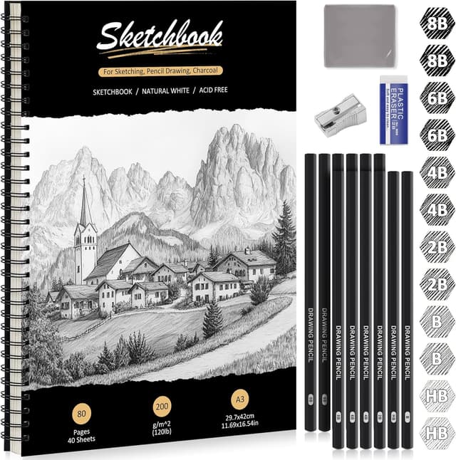 Imagen de DazSpirit A3 Skizzenbuch für Zeichnungen en OfertitasTOP