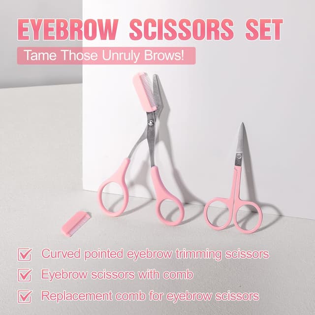 Detalle 2 de Eyebrow Kit 17-in-1 Tweezers & Grooming Tools Set (Stainless Steel) with Travel Bag