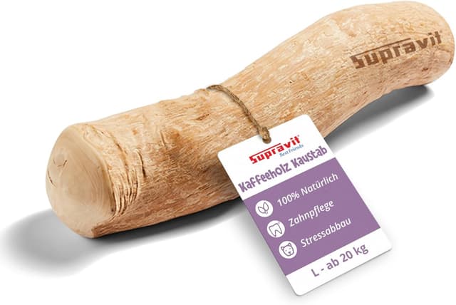 Detalle de Supravit Natürlicher Kauknochen aus Kaffeeholz für Hunde L (Kaustab / Kaffeeholz-Kauspielzeug)