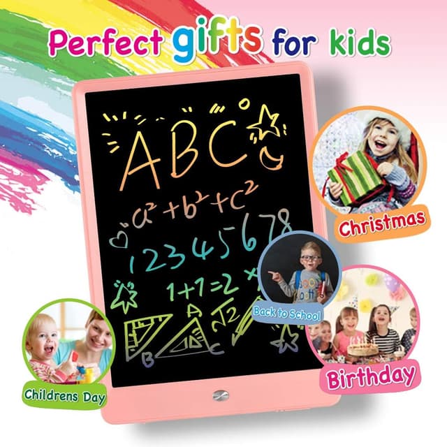 Detalle 2 de ORSEN 10-Inch LCD Writing Tablet for Kids (Color Doodle Board, Pink)
