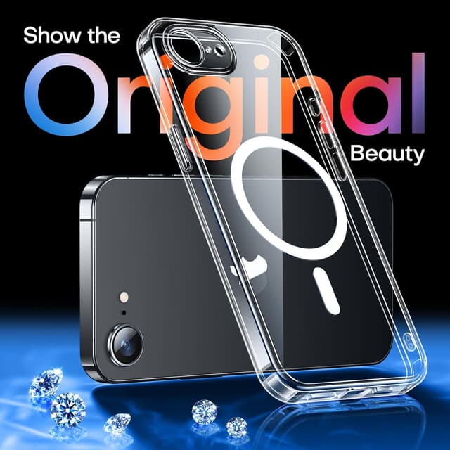 Thumbnail 6 de CANSHN Hülle für iPhone 17e / 16e mit Kameraschutz, MagSafe & Stoßdämpfung (transparent)