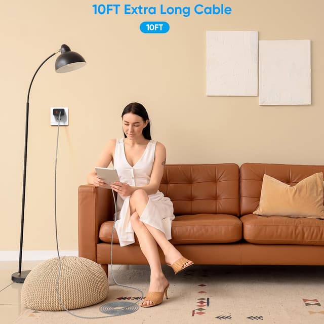 Thumbnail 6 de Extra Long 10FT 45W Samsung USB-C Charger