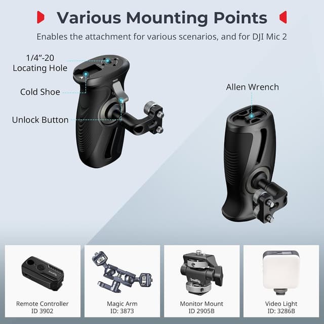 Thumbnail 6 de SMALLRIG 5194 Poignée latérale rotative 15 kg