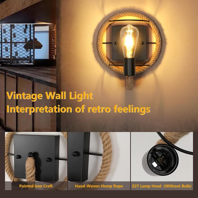 Thumbnail 6 de Applique murale vintage Comely E27 26 cm