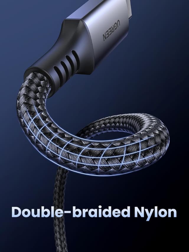 Detalle 2 de UGREEN USB-C to USB-C Charger Cable (60W fast charge, 2m) for MacBook, iPad, iPhone, Galaxy & Pixel