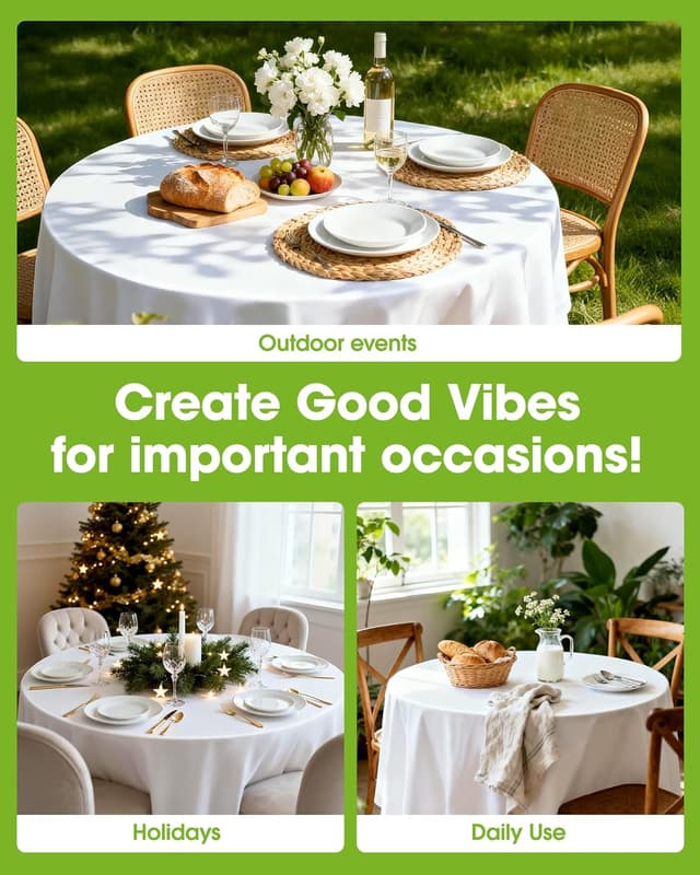 Thumbnail 3 de Pureegg 84'' Disposable Tablecloth, 20 Pack ⚙