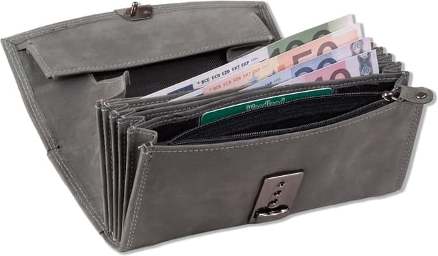 Detalle de Woodland KELLNERBÖRSE Profi-Modell Büffelleder Geldbörse